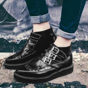 T.U.K. 3-Buckle Pointed Boots